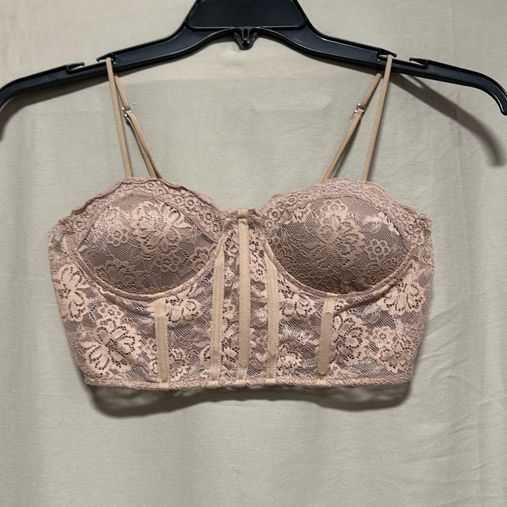 Forever 21 -Forever 2 Nude Corset Top /Size S / Box 4-24 - Picture 1 of 7